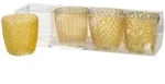 Boltze Windlicht Marilu 4er Set, &Oslash; 7,5 cm, H&ouml;he 7,5 cm, gelb