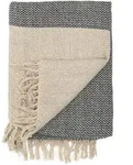 Bloomingville &Uuml;berwurf Matt, 160 x 130 cm, grau/beige