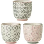 Bloomingville C&eacute;cile Becher klein, Rose, Steingut 3er-Set, &Oslash; 7 x H7 cm,...
