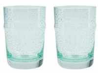 House Doctor Trinkglas Rain, 2er, 10,5 cm, ∅ 7,5 cm, aqua