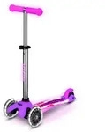 Micro Mini Deluxe Glow LED Plus Kinderroller Pink - LED Leuchtr&auml;der,