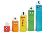 Learning Resources Numberblocks Holzbausteine-Set 5-teilig - bunt, Buchenholz -