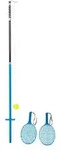 Stangentennis-Set Kinder 150 cm rot/schwarz, Stahl pulverbeschichtet, inkl. 2
