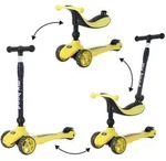 Tretroller / Laufradkombi - Kick'n'Ride, gelb