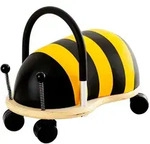 Wheely Bug Hummel Rutschfahrzeug klein Buchenholz gelb/schwarz/wei&szlig; ab 12-30 Monate