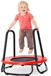 Kindertrampolin 74 cm gepolsterter Rand rutschfeste Griffe wetterfest Indoor...