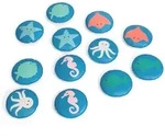 Unterwasser Memory Tauchspielzeug 12-teilig Neopren mehrfarbig - BS Toys -