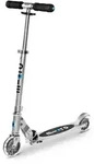 Micro Sprite LED Scooter Silber - Klappbar, Leichtgewicht, LED-R&auml;der,