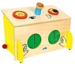 F&uuml;hlbox Sensorikspielzeug f&uuml;r Kinder 40 x 25 x 31 cm bunt Sperrholz - small foot