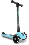 Scoot & Ride Highwaykick 3 Kinderroller Blau Aluminium - Klappbar, LED-Leuchtrollen,