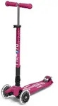 Micro Maxi Deluxe Klappbarer Scooter LED Berry - Leuchtende Rollen,