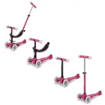 Micro Mini2grow Deluxe Magic LED Kinderroller Pink - LED R&auml;der, H&ouml;henverstellbar,