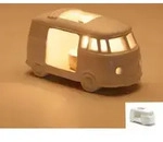 Original Volkswagen Bulli T1 Teelichthalter Porzellan wei&szlig; 5H9087798A