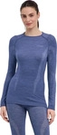 Falke 33311-6751, Falke Wool Tech Langarmshirt Damen | Gr. XL | blau