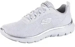 Skechers Flex Appeal 5.0 Sneaker Damen in white mesh-silver trim, Gr&ouml;&szlig;e 37 1/2 -