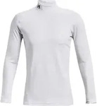 Under Armour Armour Fitted Mock Funktionsshirt Herren in white, Gr&ouml;&szlig;e M - wei&szlig;