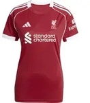 adidas FC Liverpool 25-26 heim Teamtrikot Damen in strred, Gr&ouml;&szlig;e XS - rot