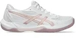 ASICS GEL-ROCKET 12 Hallenschuhe Damen in white-pearl pink, Gr&ouml;&szlig;e 40 1/2 - wei&szlig;