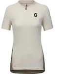 SCOTT Vertic Zip Funktionsshirt Damen in cotton white-toast beige, Gr&ouml;&szlig;e XS - wei&szlig;