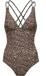 Lascana Badeanzug Badeanzug Damen in leo print, Gr&ouml;&szlig;e 36 / C/D - braun
