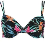 FIREFLY Malisa II Bikini Oberteil Damen in floral black, Gr&ouml;&szlig;e 36 / C - schwarz