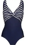 Lascana Badeanzug Badeanzug Damen in navy-white, Gr&ouml;&szlig;e 42 / C - blau