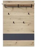 Garderobenpaneel MEMPHIS 80 cm mit Hutablage Artisan Eiche und Graphit