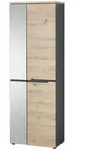 Dielenschrank Memphis mit Spiegel Artisan Eiche Graphit Nachbildung