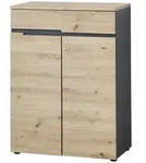 Schuhschrank MEMPHIS 2-t&uuml;rig Artisan Eiche Graphit Nachbildung