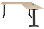 H&ouml;henverstellbarer Eckschreibtisch MEMPHIS Artisan Eiche 185 x 177 cm