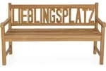 Teak Gartenbank LIEBLINGSPLATZ 150 cm 3-sitzig mit Armlehne