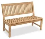 Stabile Gartenbank Kingsbury in Premium Teak ohne Armlehne 120 cm