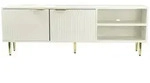 Wohnling Lowboard Lamellenfront 150 cm TV Board mit Metallbeinen