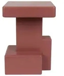 Beistelltisch Blast mit brutalistischem Blockdesign aus MDF in Rot - Rot