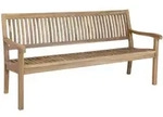 Stabile 4-sitzer Gartenbank Kingsbury in Premium Teak 180 cm
