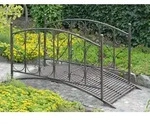Gartenbr&uuml;cke DUKONO Teichbr&uuml;cke aus Metall dunkelbraun lackiert