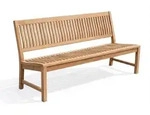 Stabile Gartenbank KINGSBURY - Premium Teak ohne Armlehnen 180 cm