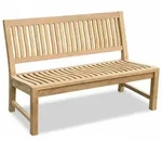 Stabile Gartenbank Kingsbury in Premium Teak ohne Armlehne 150 cm