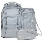 Satch Pack Schulrucksack Set Denim Washed Blue