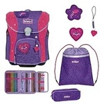 Scout Micro Schulranzen Set Superflash Extreme Heartbeat 5-teilig