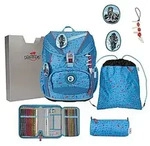 DerDieDas ErgoFlex Light Superflash Schulranzen Set Blue Ice