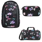 Coocazoo Porter Floral Artnight Schulrucksack Set 3tlg