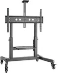 Mobiler TV-St&auml;nder 50"-100", max. 130 kg, Neigbar, Schwarz TS1991