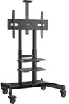 Mobiler TV-St&auml;nder 50"-86", max. 105,9 kg, Schwarz TS1881