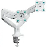 Tischhalterung f&uuml;r zwei Monitore 13"-32" max 9 kg, Neigbar-schwenkbar, mit