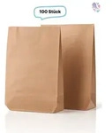 Recyclingpapier M&uuml;llbeutel, 110-120 Liter, 100 Stk, Papier unbedruckt, braun,