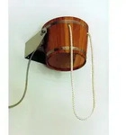 Eimer-Schwalldusche aus Kambala-Holz f&uuml;r Innenr&auml;ume 29 Liter