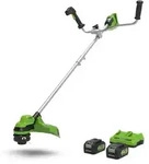 Greenworks POWERALL 48V (24V x 2) Freischneider mit Fahrradgriff 38cm - 2x 4Ah Akkus