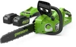 Greenworks POWERALL 48V (24V x 2) Kettens&auml;ge 36cm - 2x 4Ah Akkus