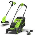 Greenworks POWERALL 24V Rasenm&auml;her 33cm + Rasentrimmer 25cm Gen. II Set